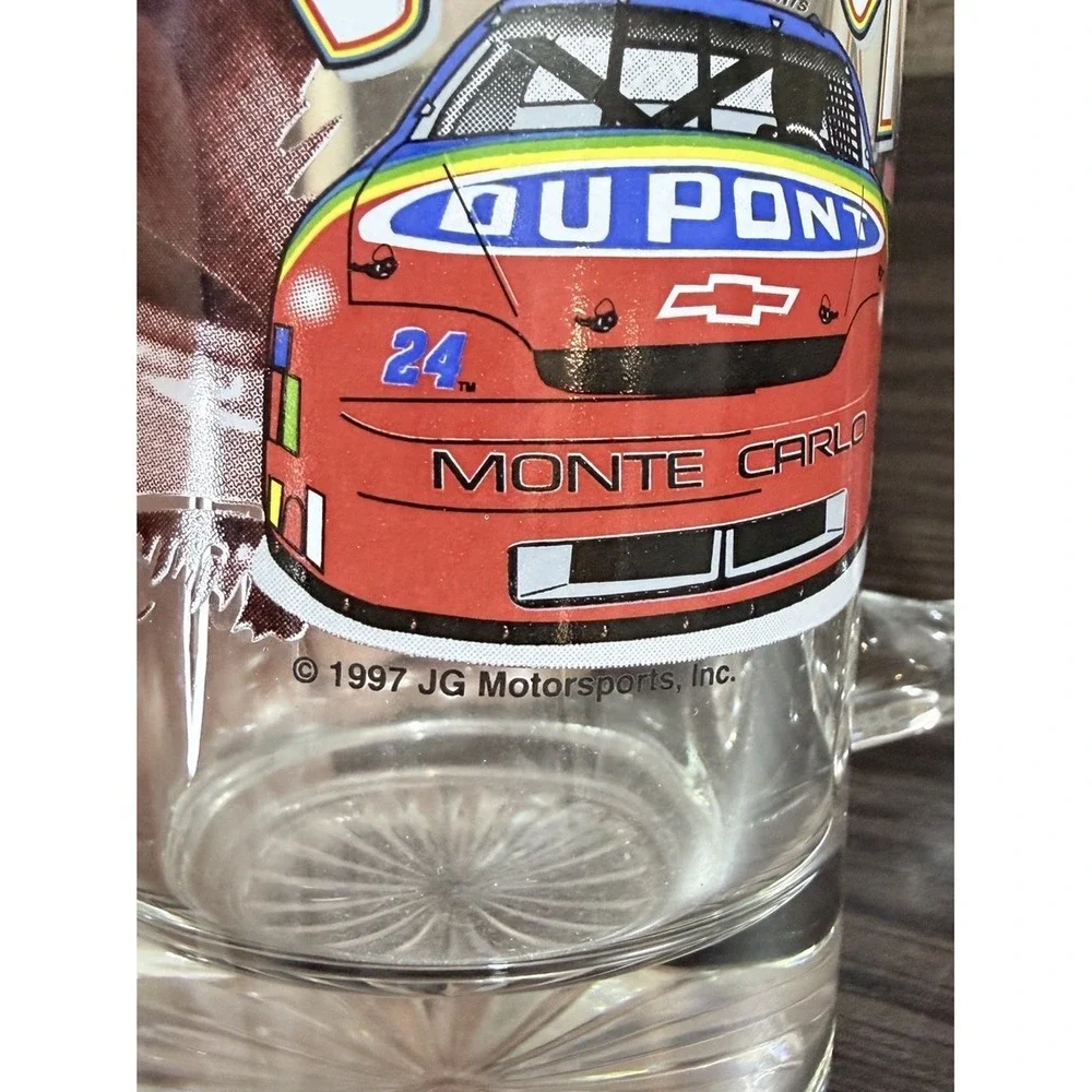 Vintage 1997‎ #24 Jeff Gordon DuPont Mug Set Glass Stein NASCAR Hendrick